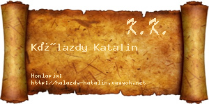 Kálazdy Katalin névjegykártya